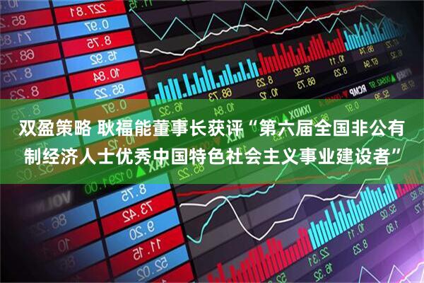双盈策略 耿福能董事长获评“第六届全国非公有制经济人士优秀中国特色社会主义事业建设者”